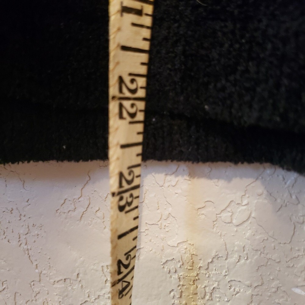 Women's Black Mock Neck Nylon/Spandex Terry Feel Sweater Size Large - Picture 6 of 8